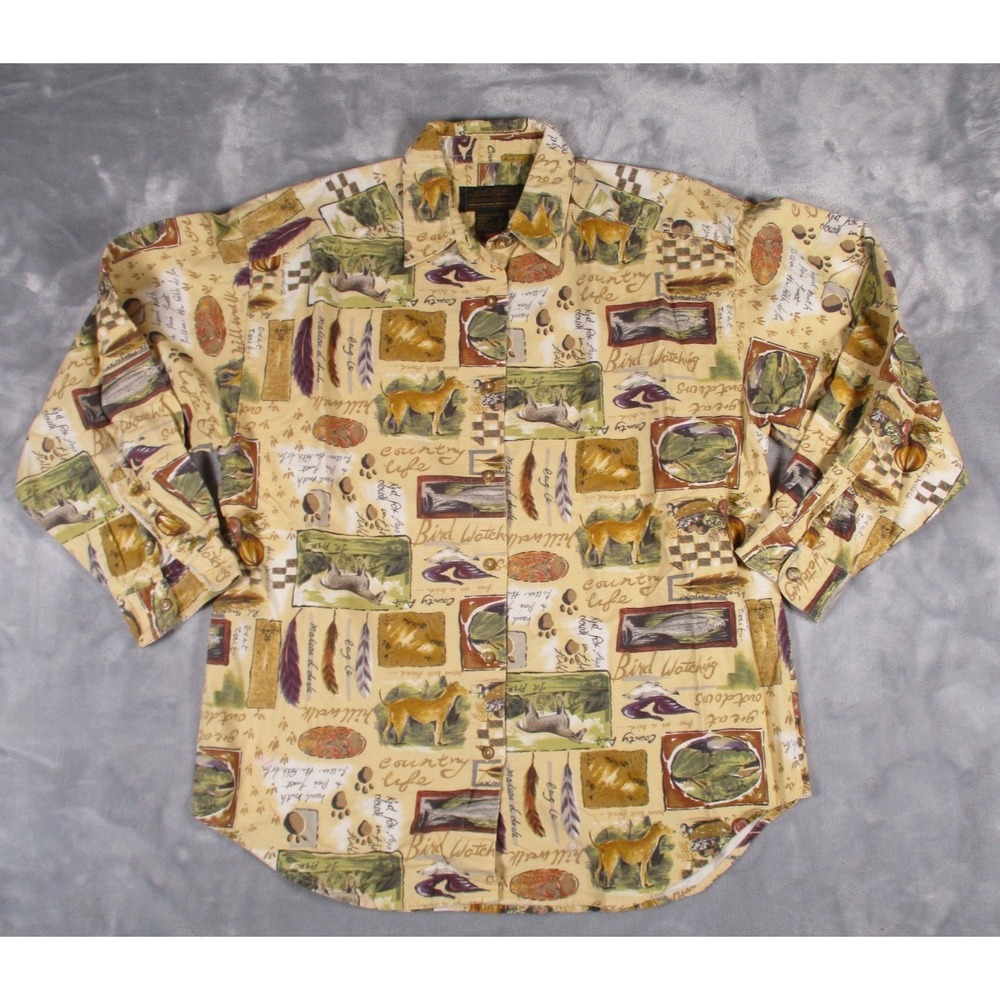 Vintage Eddie Bauer‎ Black Label Country Life Flannel Shirt Womens S Button Up